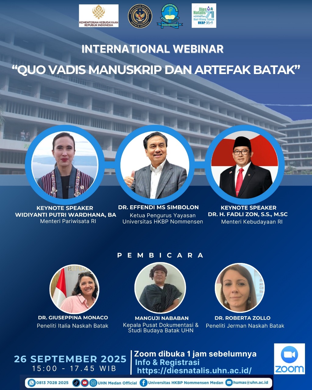 International Webinar: Quo Vadis Manuskrip dan Artefak Batak, 26 September 2025